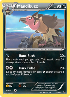Mandibuzz, Emerging Powers #69, Pokémon TCG card