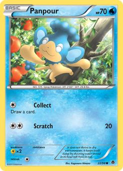 Panpour, Emerging Powers #22, Pokémon TCG card