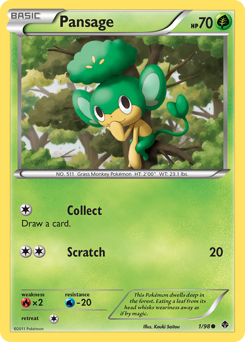 Pansage, Emerging Powers #1, Pokémon TCG card