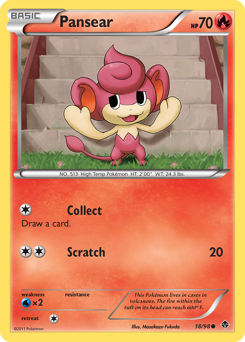 Pansear, Emerging Powers #18, Pokémon TCG card