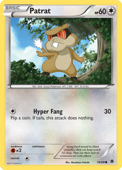 Patrat, Emerging Powers #78, Pokémon TCG card