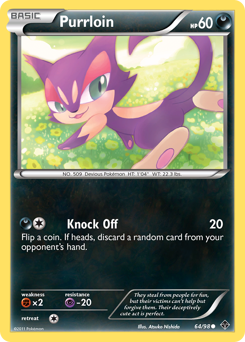 Purrloin, Emerging Powers #64, Pokémon TCG card
