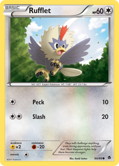 Rufflet, Emerging Powers #86, Pokémon TCG card