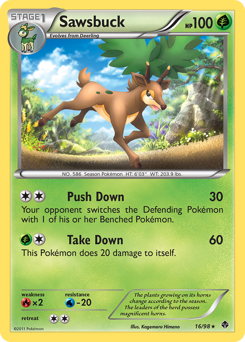 Sawsbuck, Emerging Powers #16, Pokémon TCG card
