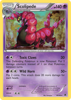 Scolipede, Emerging Powers #40, Pokémon TCG card