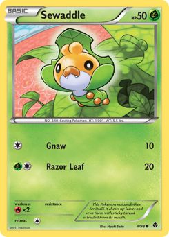 Sewaddle, Emerging Powers #4, Pokémon TCG card