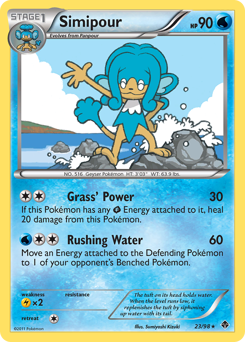 Simipour, Emerging Powers #23, Pokémon TCG card