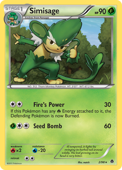 Simisage, Emerging Powers #2, Pokémon TCG card