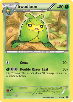 Swadloon, Emerging Powers #5, Pokémon TCG card