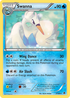 Swanna, Emerging Powers #27, Pokémon TCG card