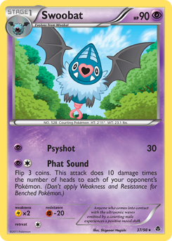 Swoobat, Emerging Powers #37, Pokémon TCG card