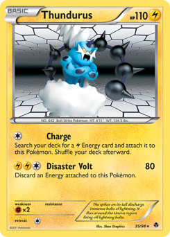 Thundurus, Emerging Powers #35, Pokémon TCG card