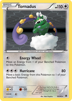 Tornadus, Emerging Powers #89, Pokémon TCG card