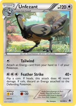 Unfezant, Emerging Powers #82, Pokémon TCG card