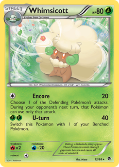 Whimsicott, Emerging Powers #12, Pokémon TCG card