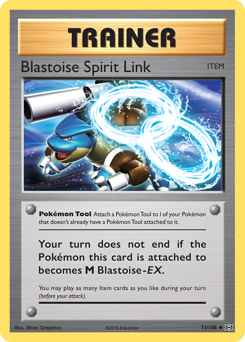 Blastoise Spirit Link, Evolutions #73, Pokémon TCG card