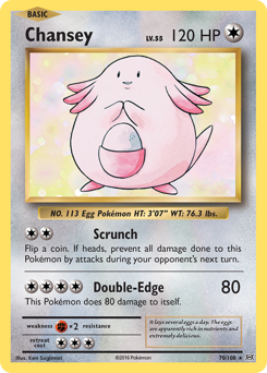 Chansey, Evolutions #70, Pokémon TCG card