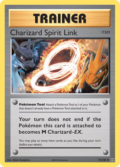Charizard Spirit Link, Evolutions #75, Pokémon TCG card