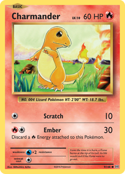 Charmander, Evolutions #9, Pokémon TCG card