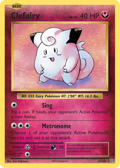 Clefairy, Evolutions #63, Pokémon TCG card