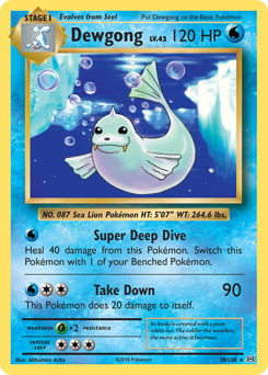 Dewgong, Evolutions #29, Pokémon TCG card