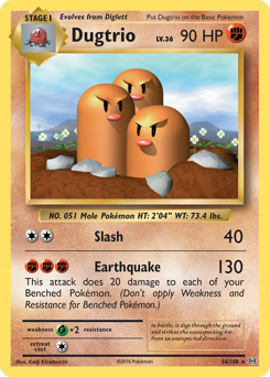 Dugtrio, Evolutions #56, Pokémon TCG card