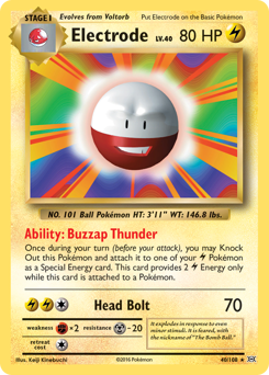 Electrode, Evolutions #40, Pokémon TCG card