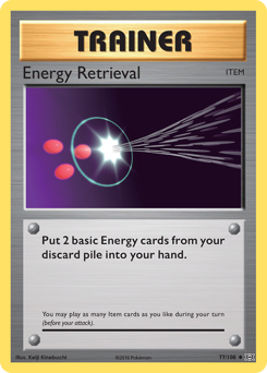 Energy Retrieval, Evolutions #77, Pokémon TCG card