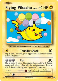 Flying Pikachu, Evolutions #110, Pokémon TCG card