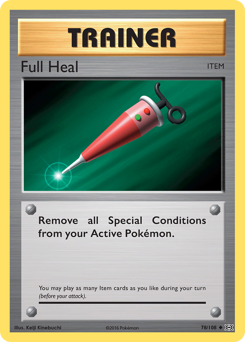 Full Heal, Evolutions #78, Pokémon TCG card