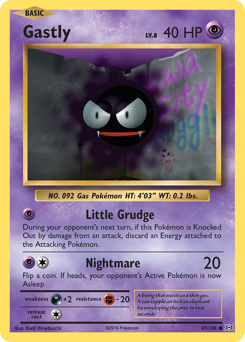 Gastly, Evolutions #47, Pokémon TCG card