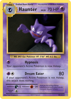 Haunter, Evolutions #48, Pokémon TCG card