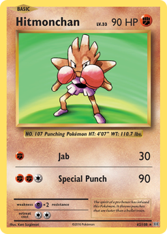 Hitmonchan, Evolutions #62, Pokémon TCG card