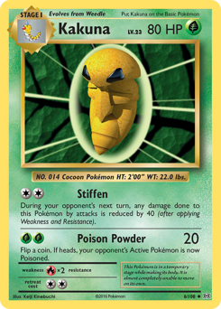 Kakuna, Evolutions #6, Pokémon TCG card