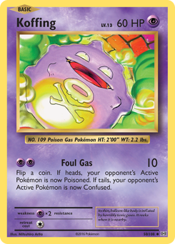 Koffing, Evolutions #50, Pokémon TCG card