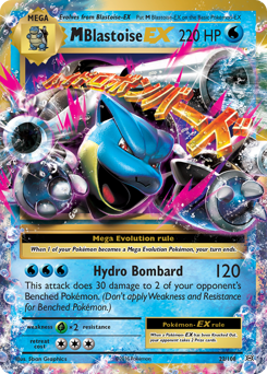 M Blastoise-EX, Evolutions #22, Pokémon TCG card