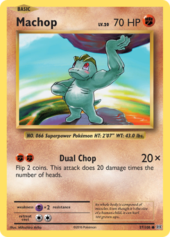 Machop, Evolutions #57, Pokémon TCG card