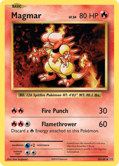 Magmar, Evolutions #20, Pokémon TCG card