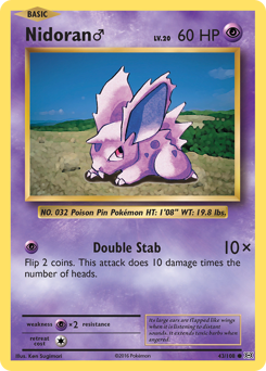 Nidoran ♂, Evolutions #43, Pokémon TCG card