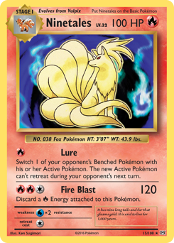 Ninetales, Evolutions #15, Pokémon TCG card