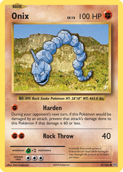 Onix, Evolutions #61, Pokémon TCG card