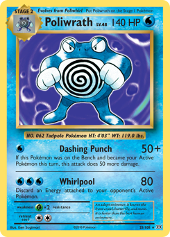 Poliwrath, Evolutions #25, Pokémon TCG card