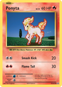Ponyta, Evolutions #19, Pokémon TCG card