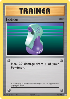 Potion, Evolutions #83, Pokémon TCG card