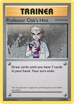 Professor Oak's Hint, Evolutions #84, Pokémon TCG card