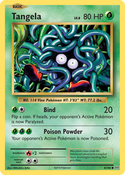 Tangela, Evolutions #8, Pokémon TCG card