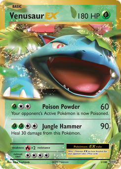 Venusaur-EX, Evolutions #1, Pokémon TCG card