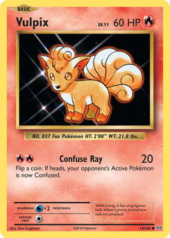 Vulpix, Evolutions #14, Pokémon TCG card