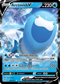Arctovish V, Evolving Skies #48, Pokémon TCG card