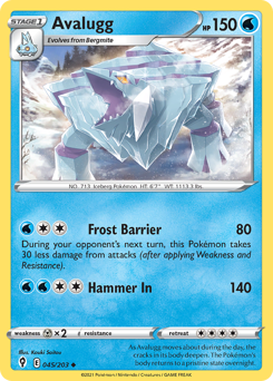 Avalugg, Evolving Skies #45, Pokémon TCG card